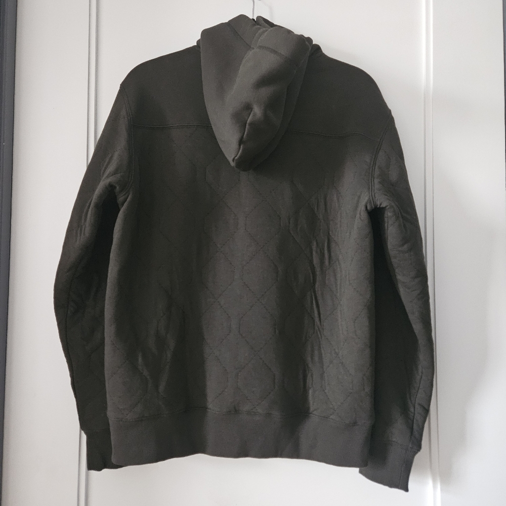 G-Star Raw Men's Utility Quilted Hoodie Olive Green Relaxed Fit Size Medium - Picture 9 of 14